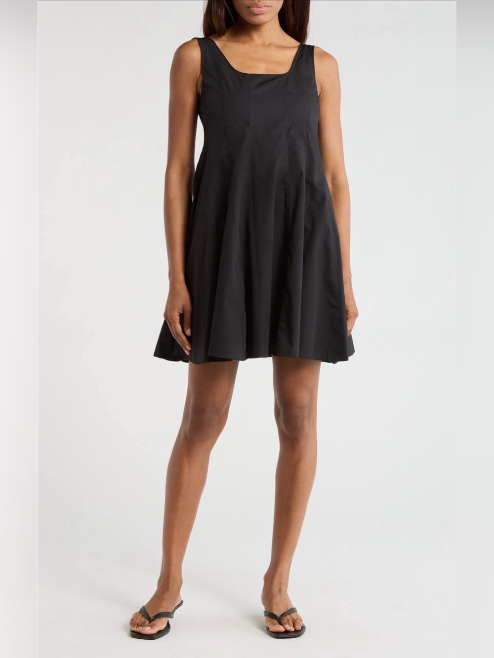 THEORY SLEEVELESS SEAM FLARE DRESS NWT